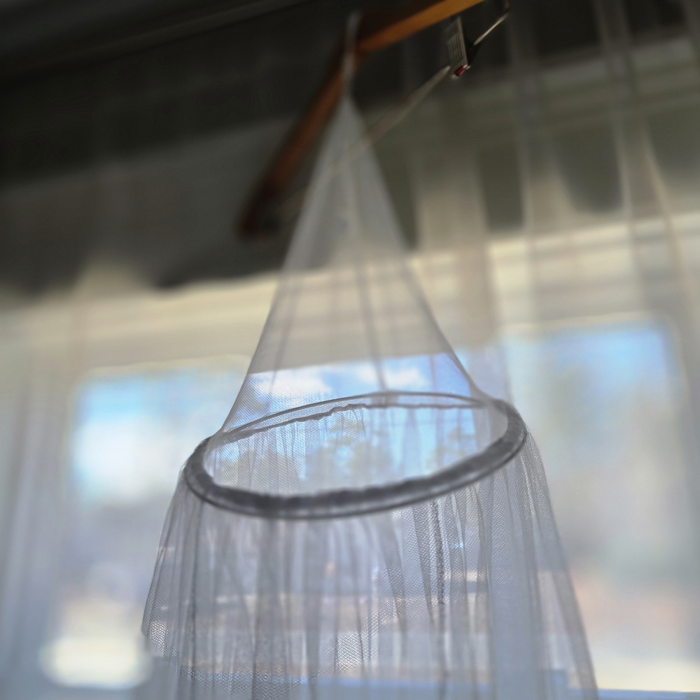 White Sheer Hanging Canopy